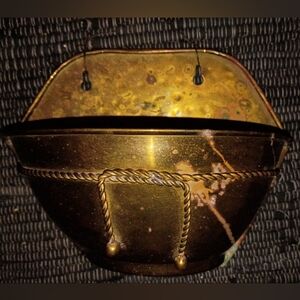 SOLID BRASS Vintage Hosley Wall Planter